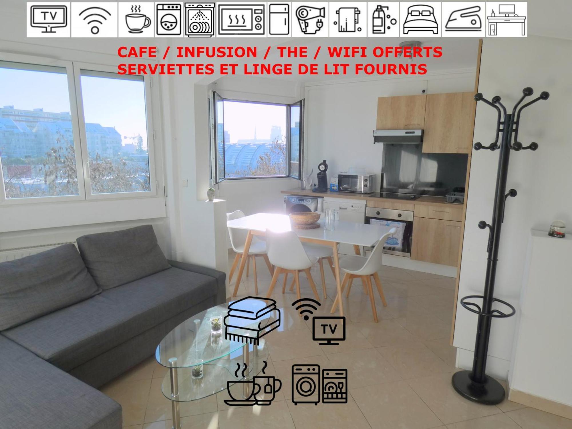 37M2 Lumineux Face Gare Sncf, Wifi Et Cafe Et The Offerts Leilighet Orléans Eksteriør bilde